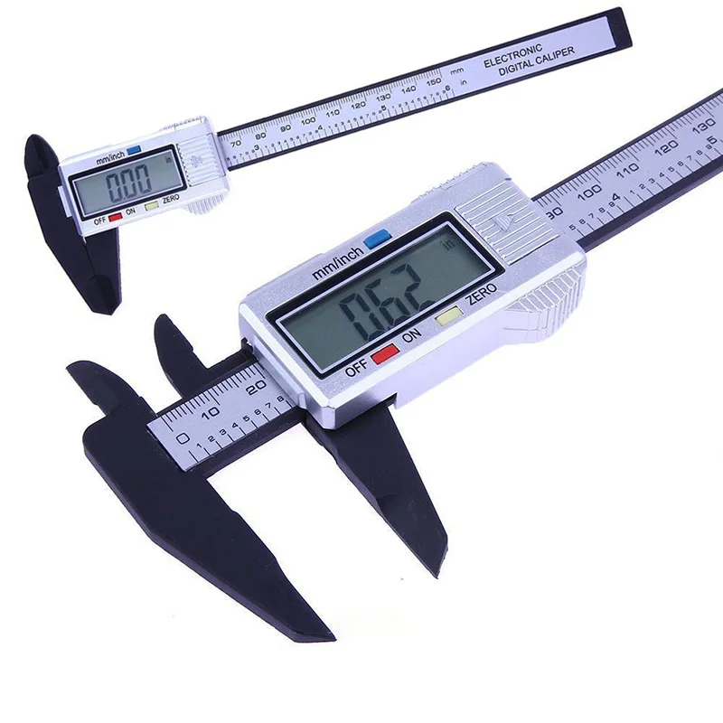 

6" 150mm LCD Carbon Fiber Electronic Digital Vernier Caliper Micrometer Gauge