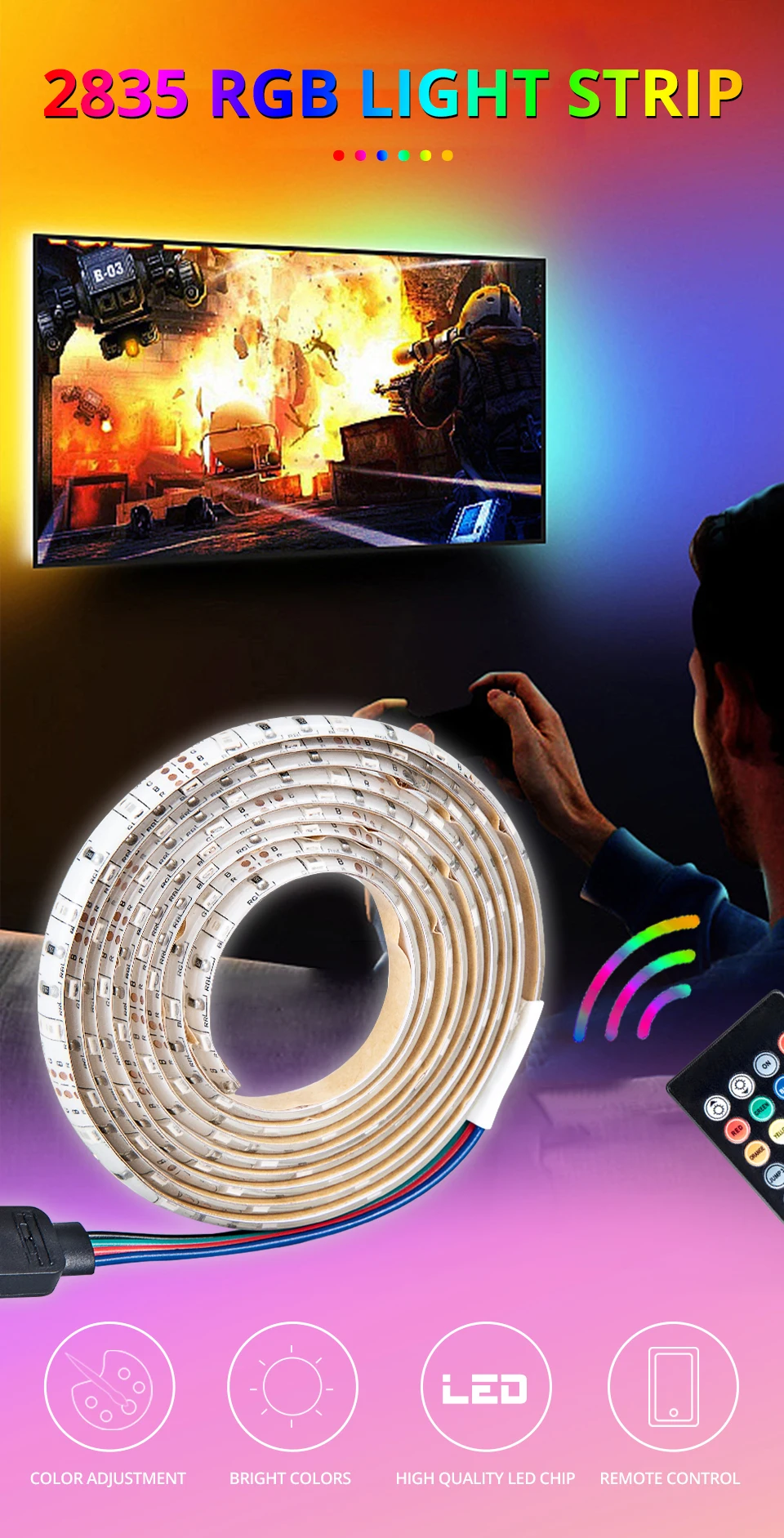 LED Night Light Lamp IR Remote with Music Controller Waterproof RGB USB Night Lights for Children Atmosphere LED Night Lamp (1)