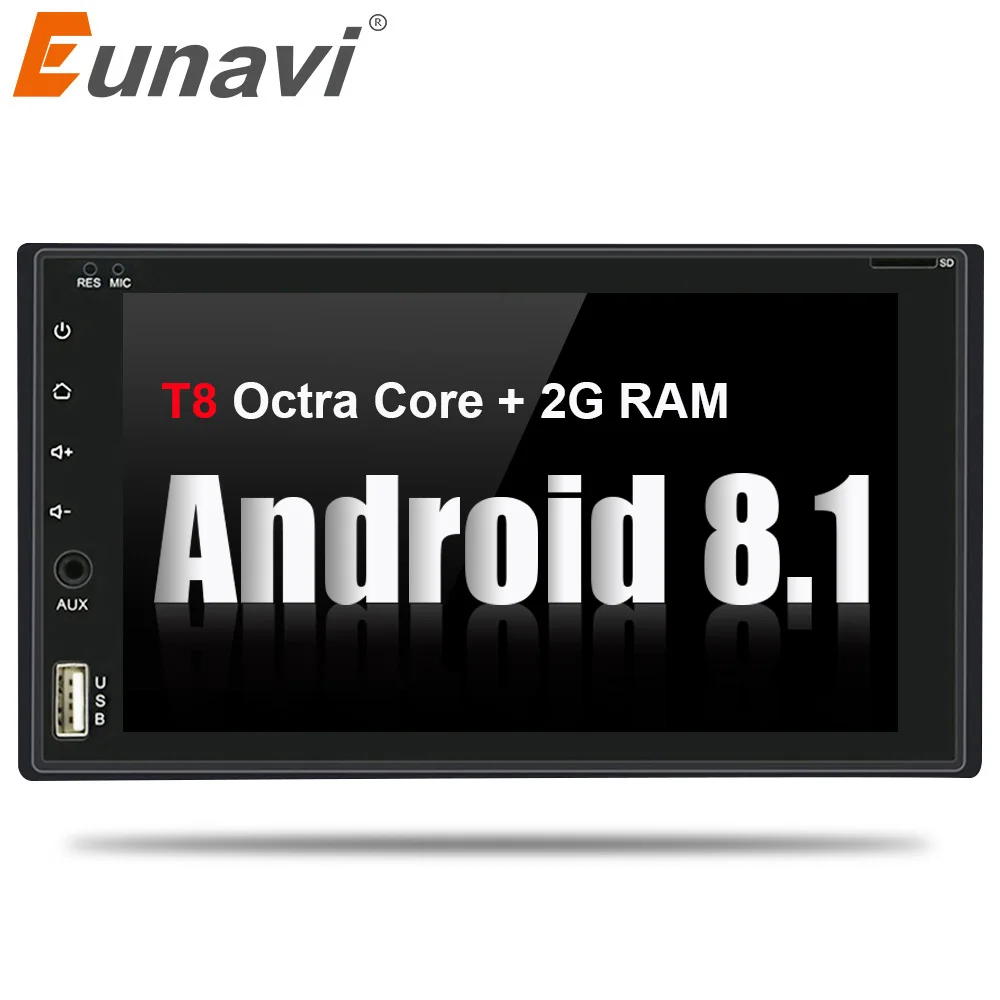 

Eunavi Octa Core 2 Din Universal 170*96mm Android 9.0 Car Radio Stereo System 2din pc GPS Navigation WiFi USB Touch Screen