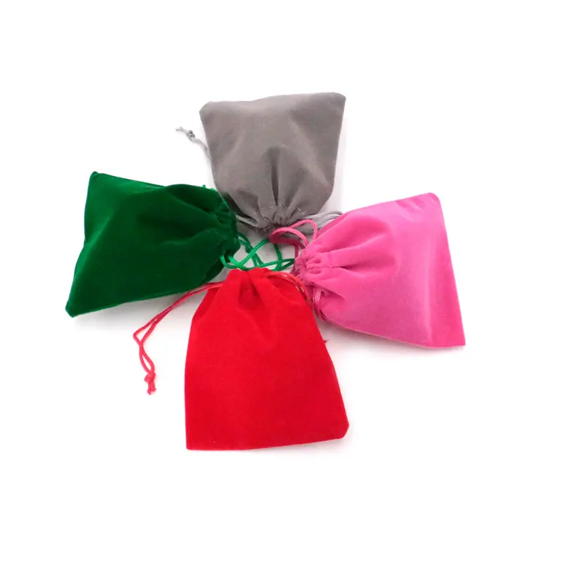 10pcs/lot Black Red Velvet Jewelry Beaded Storage Pouches Drawstring Gift Bag Ring Pendant Bracelet Pearl Package Carrying Case | Украшения