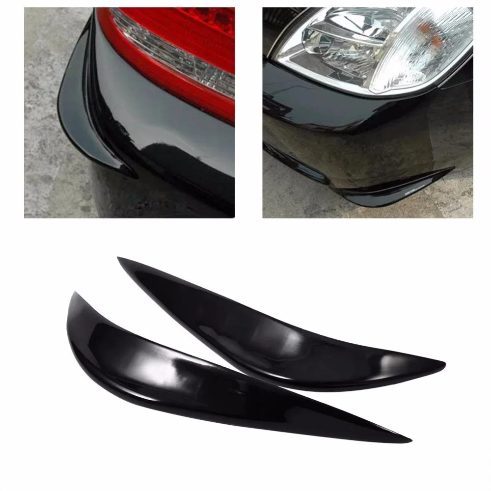 2pcs Universal Auto Car Front Rear Bumper Corner Guard Rubber Crash Protector O
