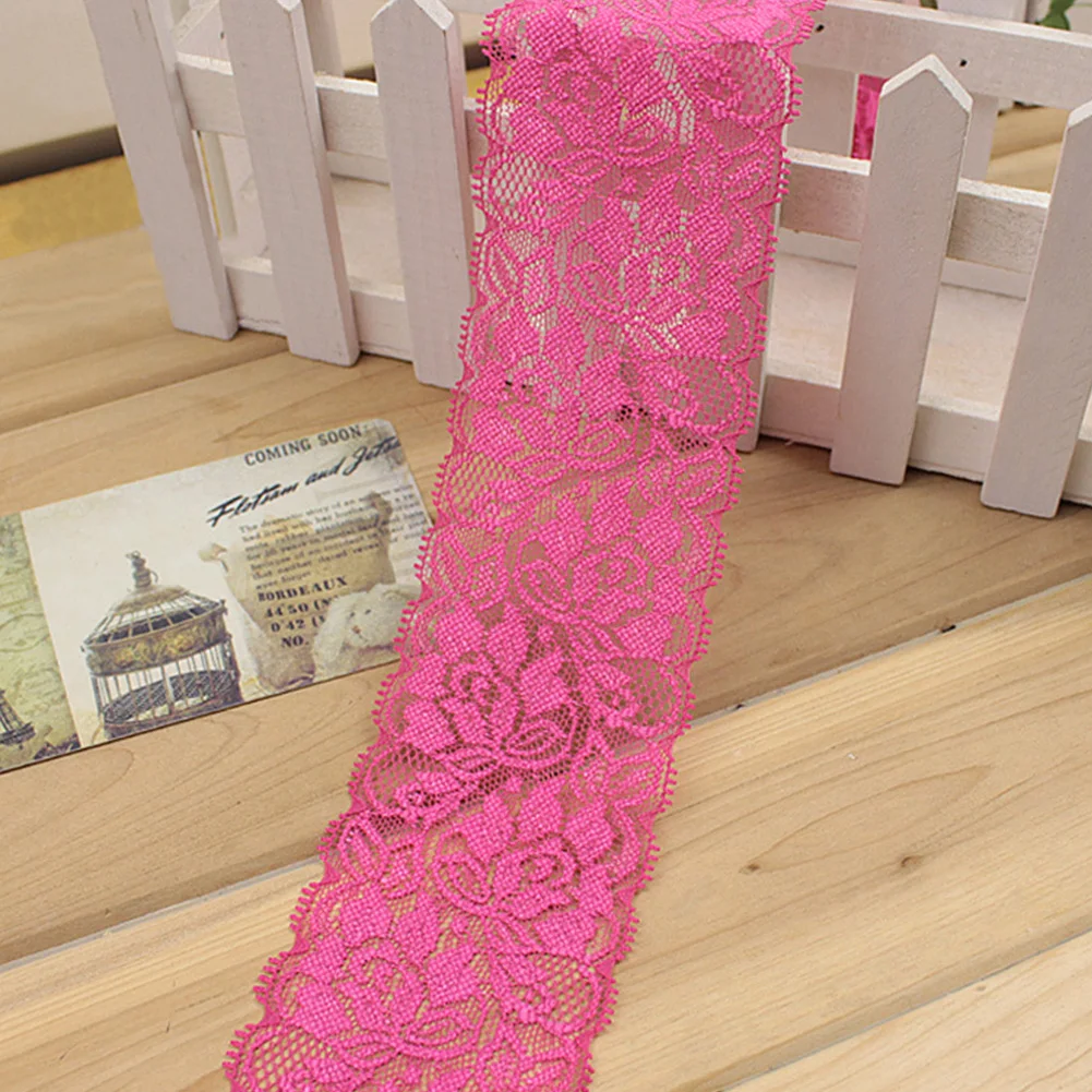 

new 1M Multicolor Elastic Lace Trim Flower Stretch Ribbon Sewing Strap Dress Skirt Clothes Decor DIY Handicrafts