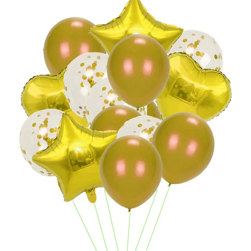 14 шт. 12 дюймов 18 дюймов мульти воздушные конфетти шары с днем рождения Гелиевый шар Свадебный фестиваль балон вечерние украшения принадлежности