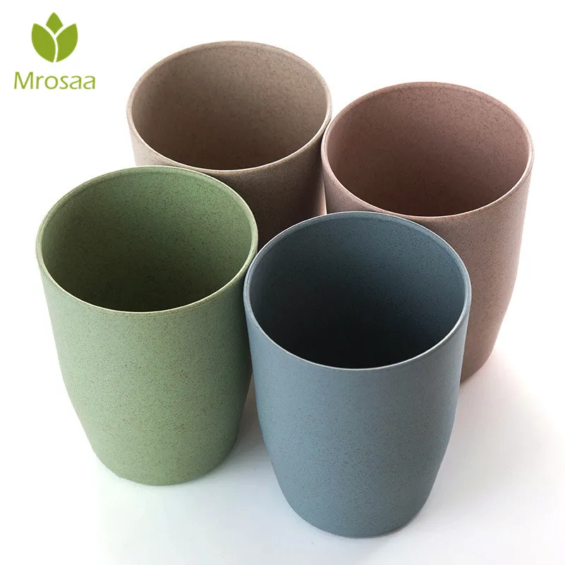 

1 Pcs Mrosaa Bathroom Wheat Straw Toothbrush Holder Cup 4 Colors Wash Gargle Suit Bathroom Accessories Wash Set