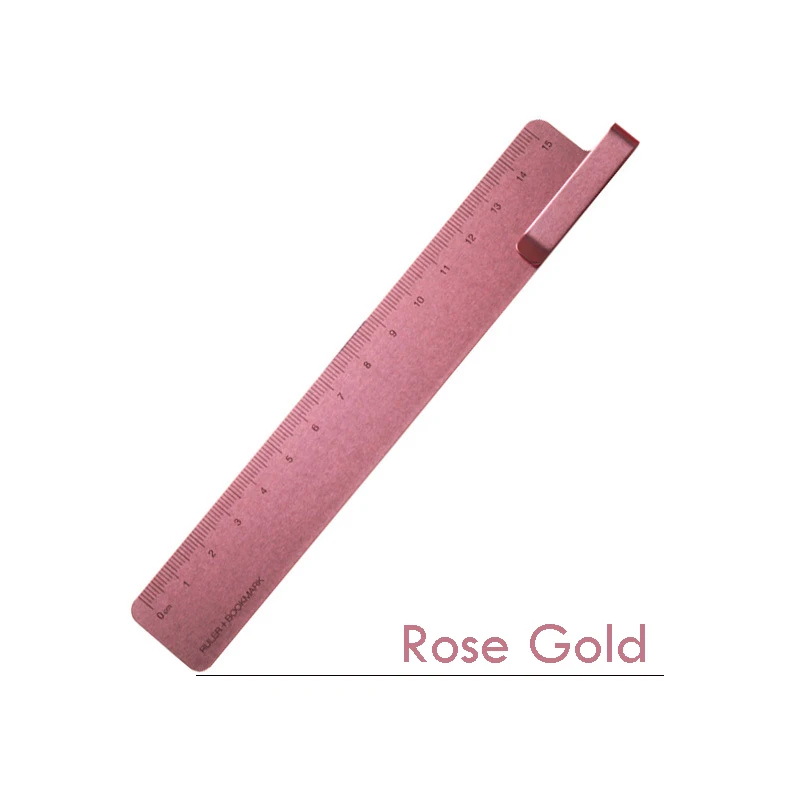 Rose gold Xiaomi Kaco металлическая Закладка-линейка для черчения картографии линейка для студентов обучающая Школа Офисные канцелярские принадлежности - Цвет: Rose gold