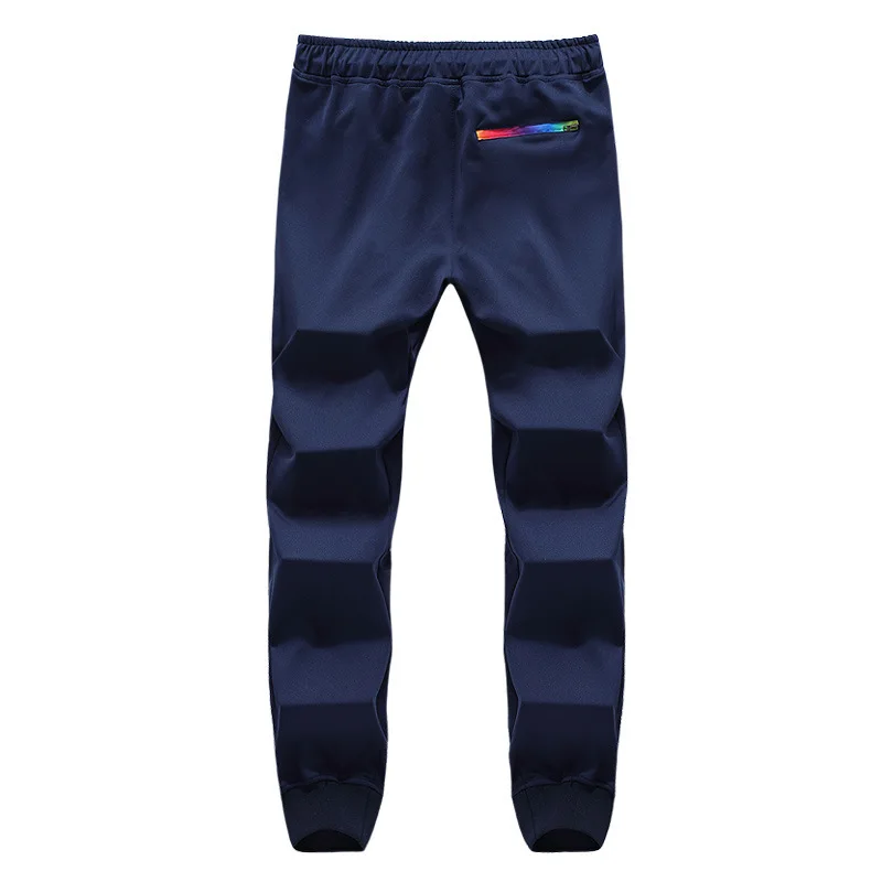 Осенне-зимние Брендовые мужские штаны, облегающие повседневные длинные штаны, спортивная одежда, хлопковые мужские штаны свободного размера плюс, темно-синие спортивные штаны 5XL MT201