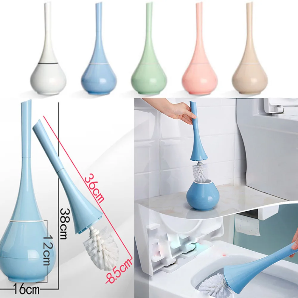 

Toilet Brush for household toilet Bathroom Toilet Brush Set 360 Cleaning Long Handle Minimalist Replaceable Base