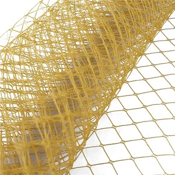 

Gold 25cm Birdcage Veiling Millinery Hat Veil DIY Hair accessories FASHION wedding fascinator veils or multicolors 10yard/lot
