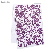 Фиолетовый цвет цветок пластиковый с тиснением папка для скрапбукинга альбом украшения Diy изготовление бумажных карточек