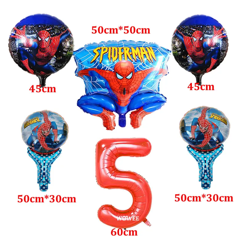 Человек-паук гелиевая фольга шары из латекса мяч надувной шар супергерой паук человек день рождения украшения мальчики дети игрушка баллон - Цвет: BALLOON 5