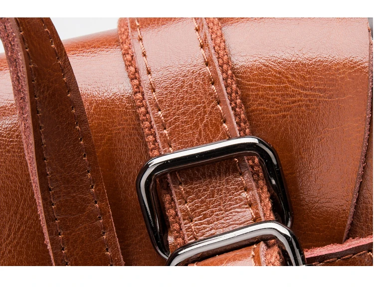  Fashion Designer Genuine Leather Women Backpack Drawstring School Bags For Teenagers Girls Female Travel BackPack (15)