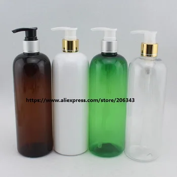 

500ml FEW COLORS PLASTIC ( PET) BOTTLE WITH TRANSPARENT/BLACK/WHITE PRESS PUMP SILVER COLLAR FOR SHAMBOO/LOTION/EMULSION PACKING