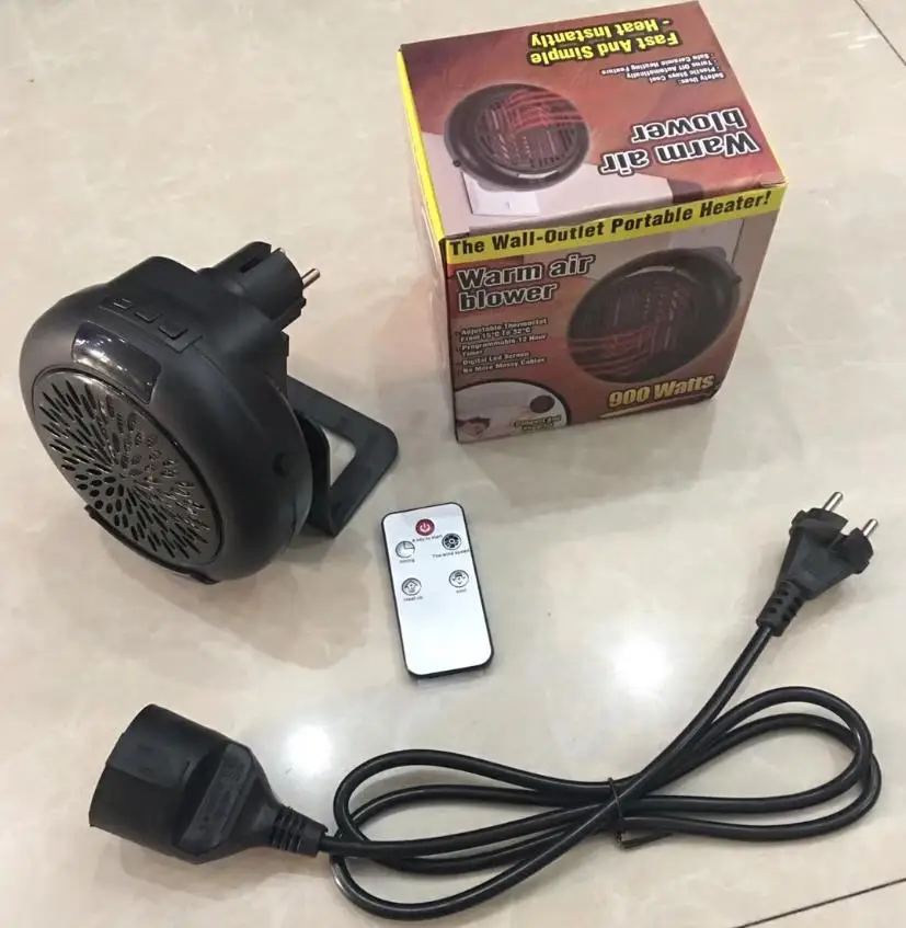 Goedkoop 110 220V Afstandsbediening Draagbare Elektrische Kachel 900W Mini Fan Heater Huishouden Muur Handige Verwarming Kachel Radiator warmer Winter
