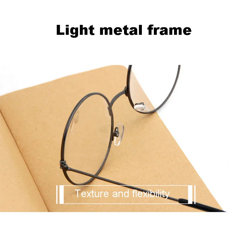Круглые простые прозрачные очки, ультра светильник, металлические украшения, прозрачные Женские оправы для очков, оптические оправы для очков по рецепту SL