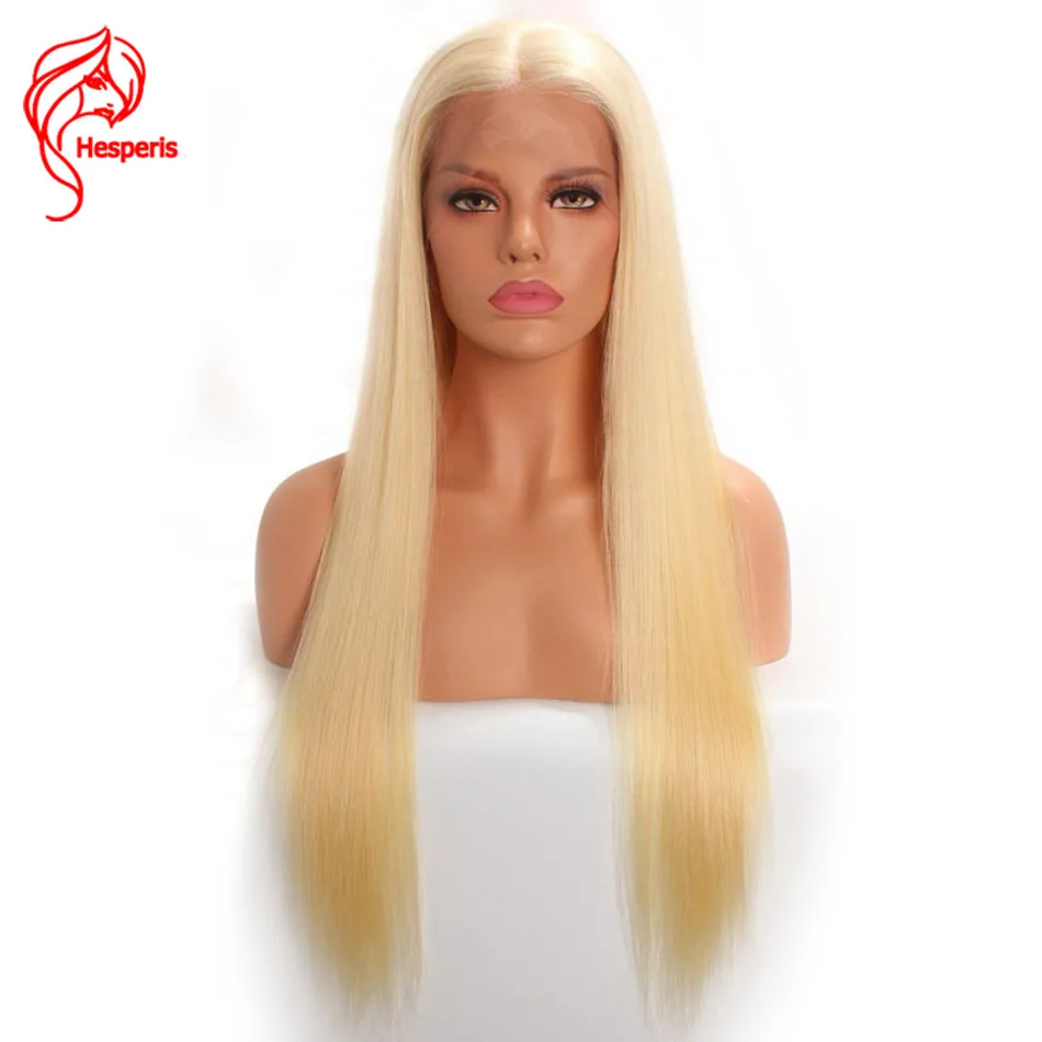 

Hesperis 613 Full Lace Wig Human Hair Pre plucked With Baby Hair Brazilian Remy Blonde Glueless Full Lace Wigs Silky Straight