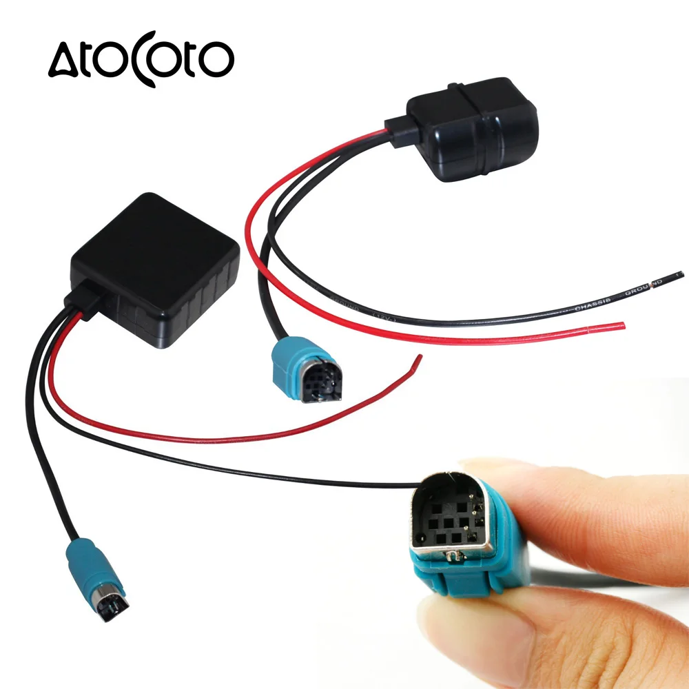 Módulo Bluetooth para coche, adaptador de Cable auxiliar de Radio Alpine con filtro, KCE 236B, CDE9885, 9887 a entrada de Audio para teléfono inteligente|audio input|aux for alpineaux cable for alpine -