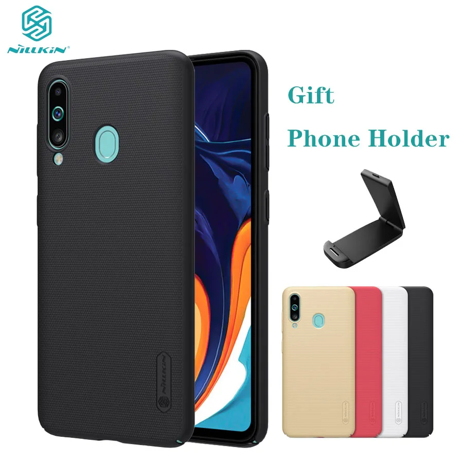For Samsung Galaxy A60 Case Nillkin Phone Case Super Frosted Shield Hard PC Back Cover Black protector Case For Samsung A60