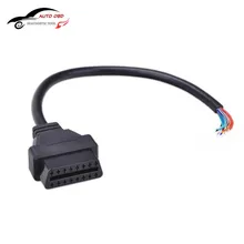 30CM 16 Pin Car Diagnostic Interface Tool Adapter OBDII OBD 2 OBD2 16pin Female Connector To Extension OBD 2 Opening OBD Cable