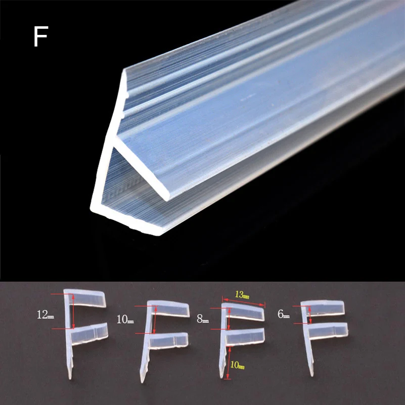 Звукоизоляционные резиновые уплотнительные прокладки для душа, силиконовые уплотнительные прокладки для раздвижных окон и дверей, погодные прокладки F/U/h/Corner для ванной комнаты, Безрамное Стекло - Цвет: Черно-белый