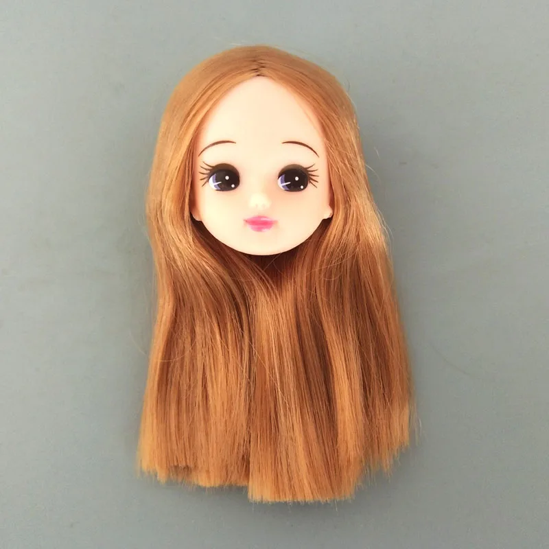 Детская игрушка коричневые волосы 12 суставов Подвижная кукла BJD голова для тела и