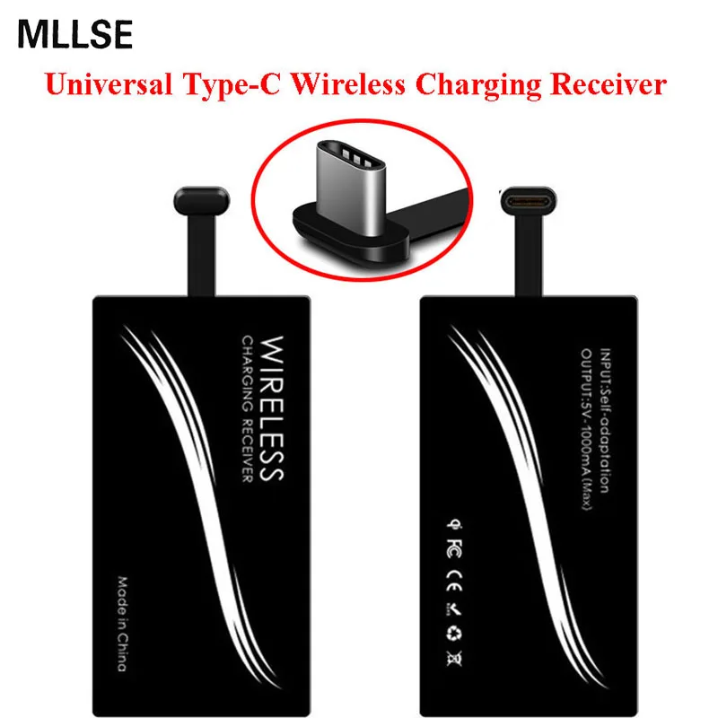 

Type-C Universal Qi Wireless Charger Charging Receiver For Huawei P20 Pro P10 Plus Xiaomi Mi8 Mi6 Mi5S Note 2 Oneplus 6 5T 3T