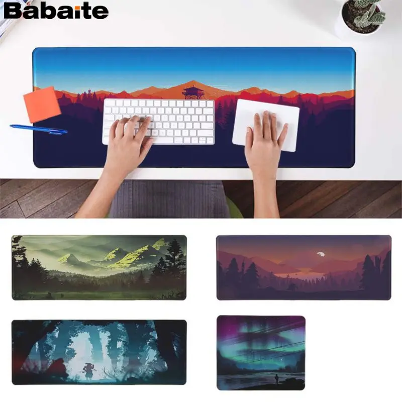 

Babaite Vintage Cool Deep forest firewatch Natural Rubber Gaming mousepad Desk Mat Free Shipping Large Mouse Pad Keyboards Mat