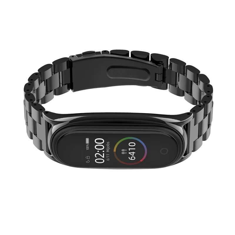 Металлический браслет Mijobs для Xiaomi Mi Band 4 ремешок смарт часов 3 из нержавеющей