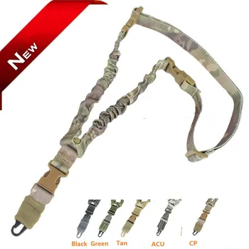 

Adjustable Tactical Army QD Quick Release One 1 Single Point Sling Shoulder Rifle Strap Bungee Cord System For Airsoft Hunting