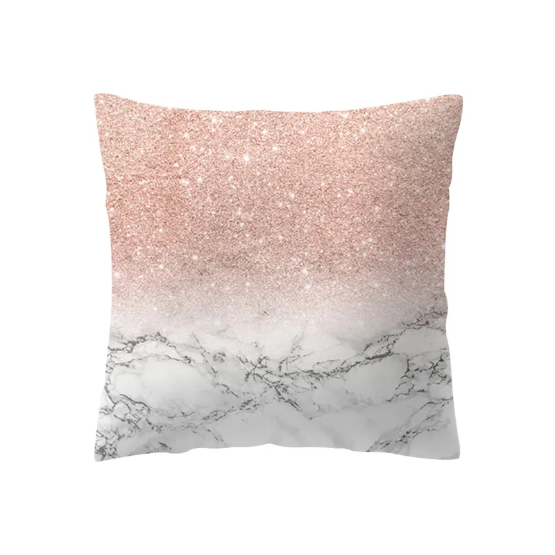 Square Peach skin cashmere Pillow Cover Rose Gold Pink Pillowcase Pillow Covers Waist Throw Cover Home Accessories W3