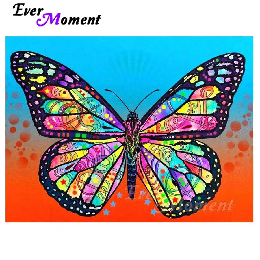 

Ever Moment Rhinestone Diamond Painting Cross Stitch Butterfly 5D DIY Picture Mosaic Diamond Embroidery Home Decoration S2F1157
