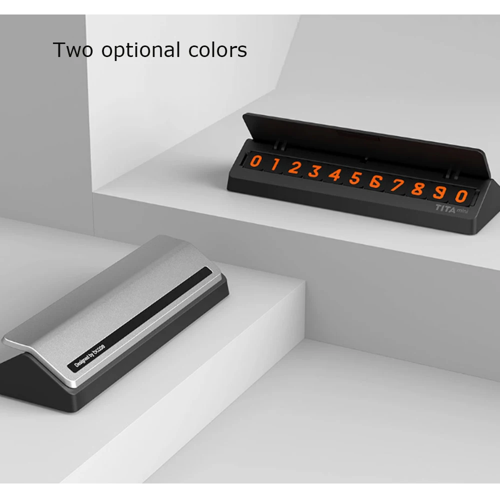  Original Xiaomi mijia Bcase TITA Flip Type Car Temperary Parking Phone Number Card Plate Mini Car D - 32962173290