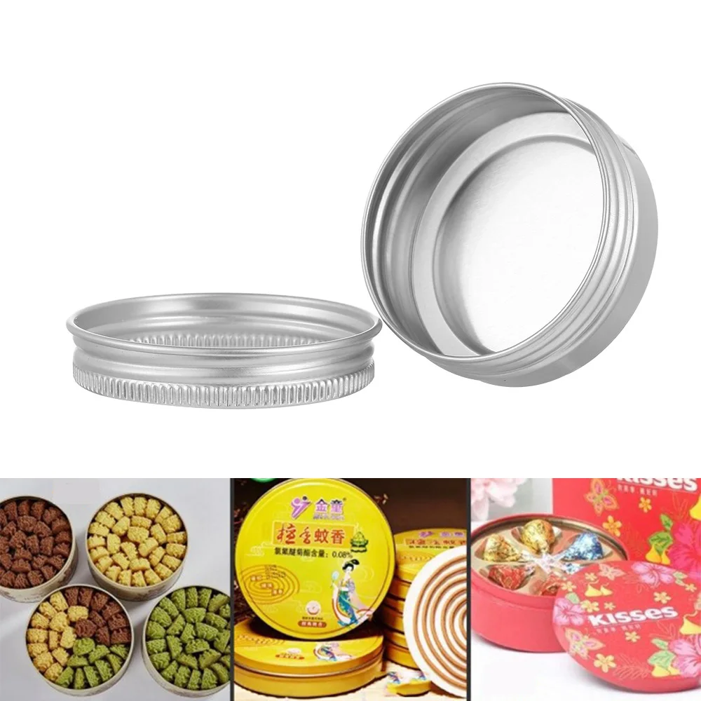 

1PC Reusable Empty Aluminium Bottles Sample Tin Canisters Upper Screw Box Makeup Storage Packaging Accessories Cosmetic Pot Jar