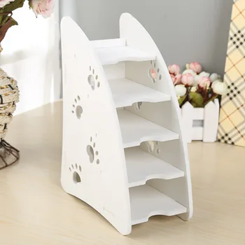 

1pcs DIY Wood Plate Remote Control Storage Holder Desktop Organizer Makeup Storage Rack for Mobile Phone Penholder