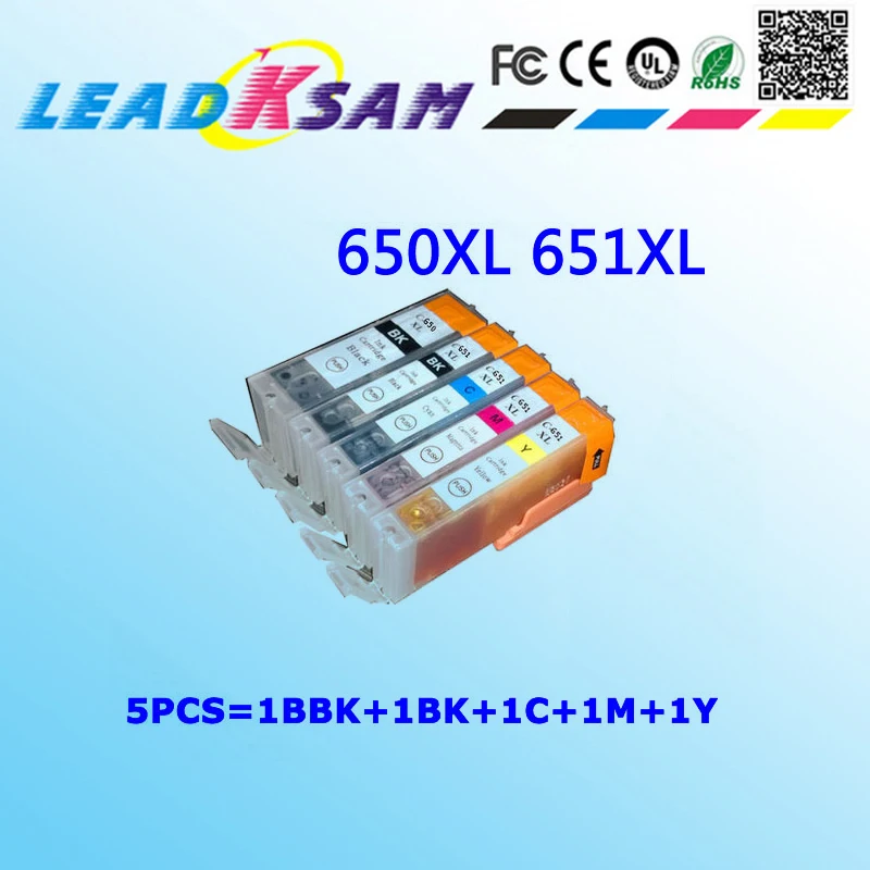 5x чернильный картридж совместимый с CANON MX726 MX926 MG5460 MG6360 IP7260 PGI650 CLI651 PGI 650 CLI 651 XL |