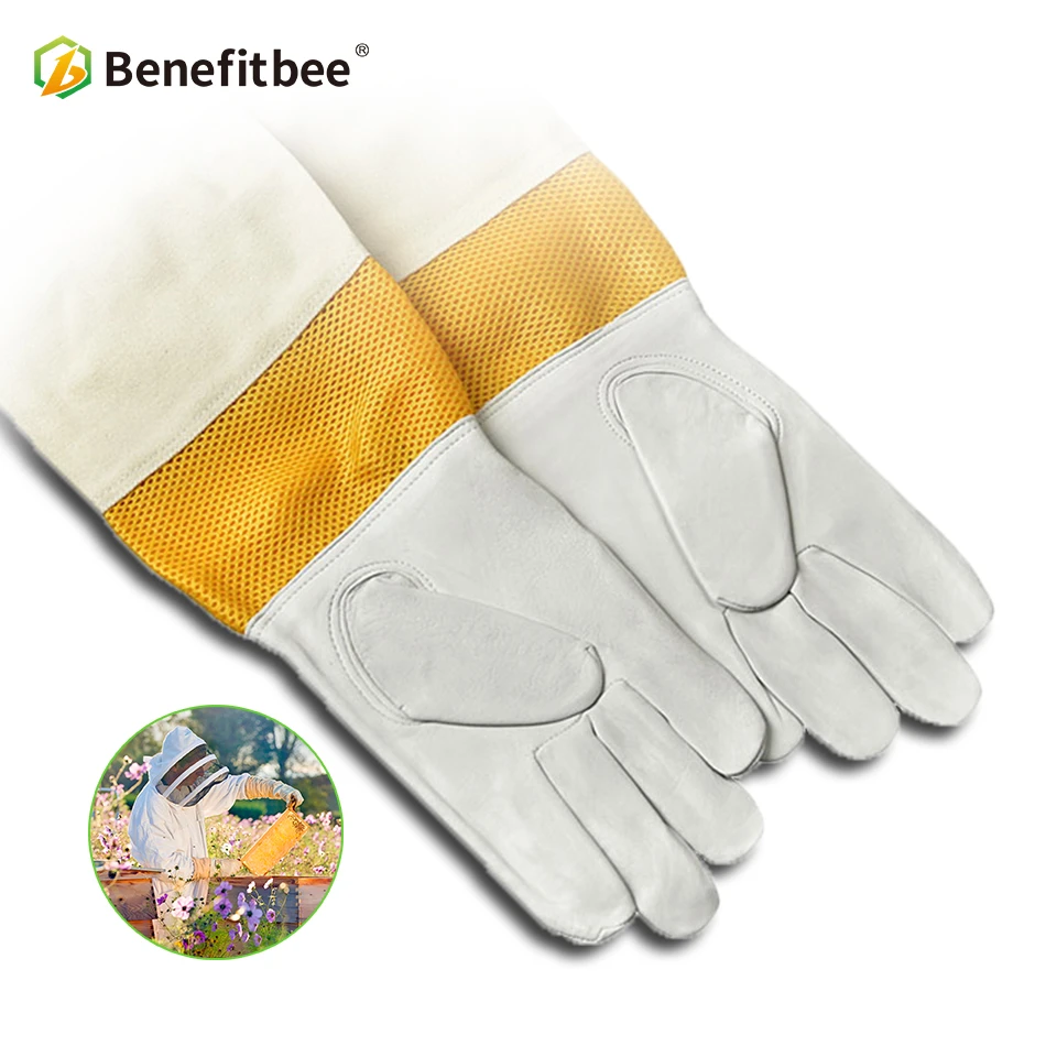 

Benefitbee Bee Keeping Gloves Sheepskin Beekeeping Equipment For Breathable Beekeeping Tools Beekeeper Protective Anti-bee Mater