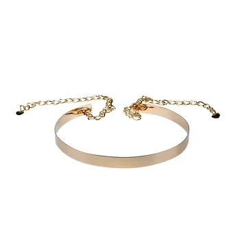 

2017 NEW Golden Sweet Simply Designed Metal Chain Waist Belt For Women Wide 2cm