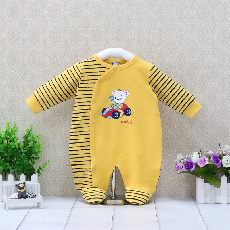 Boys Pure Cotton Rompers O neck Long Sleeve One Piece Clothes Toddler Suits Children Overalls for 0-12 months Baby christmas