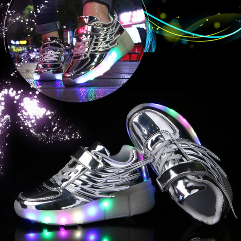 Kids Shoes with LED Lights Children Roller Skate Sneakers with Wheels glowing Led Light Up for Boys Girls Zapatillas Con Ruedas 15