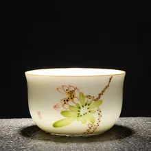 Китайский кунг-фу чайная чашка персональная Цзиндэчжэнь ручная роспись белая керамическая кружка Большая чаша посуда для напитков