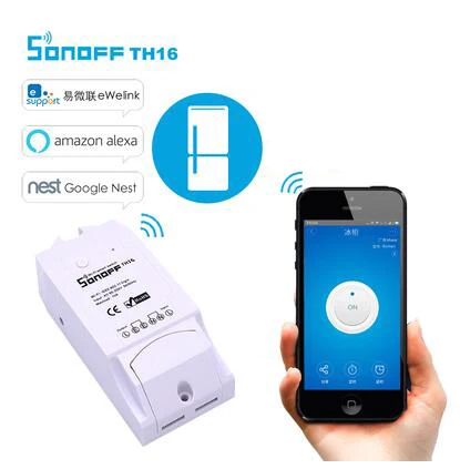 Sonoff базовый Wifi переключатель умный дом Diy Itead Sonoff RF S20 таймер siwch беспроводной Th10 Th16 датчик температуры энергопотребление - Комплект: Th16A