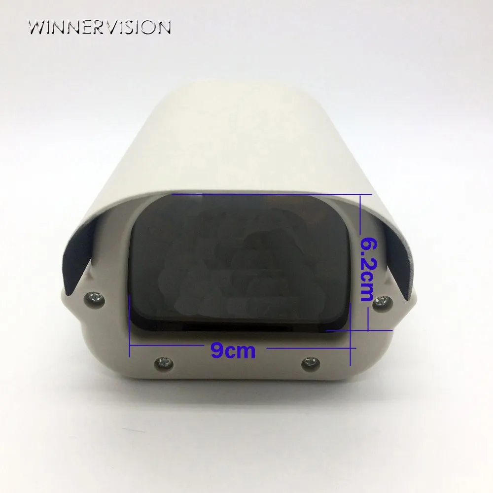 6 дюймов CCTV камера коробка прозрачное стекло без объектива вырез kamera корпус Открытый Чехол водонепроницаемый корпус крышка из алюминиевого сплава