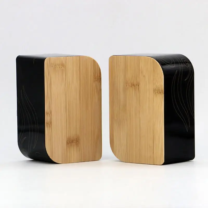 

Coffee Candy Seasoning Storage Tank Bamboo Cover Tinplate Tea Cans Desktop Organizer Home Kitchen Accessory