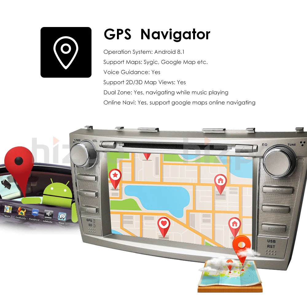 Flash Deal Android8.0/8Core 4Core/Android7.1/8.1 Car DVD Player For Toyota Camry 2008-2011 GPS Navi SD/USB Touch Screen Radio mp3 Bluetooth 61