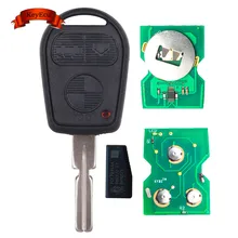 KEYECU EWS 3 Button Remote Key FOB for BMW 3 5 7 X5 X3 Z4 E38 E39 E46 315MHz/433MHz ID44 Chip HU58 Blade