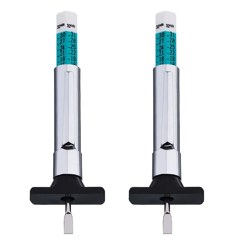 

2pcs 32 nds 25mm Tyre Tread Depth Gauge Tire Repair Trim Removal Tool Clear Markings 3 Colors 32 nds 25mm Tyre Tread Depth Gauge