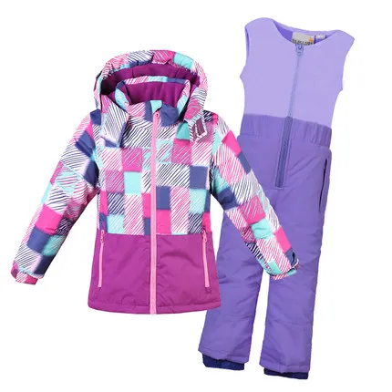 Phibee/лыжный костюм; одежда для маленьких девочек; теплые водонепроницаемые ветрозащитные комплекты для сноуборда; зимняя куртка; детская одежда; одежда для детей - Цвет: PH81815PH91819