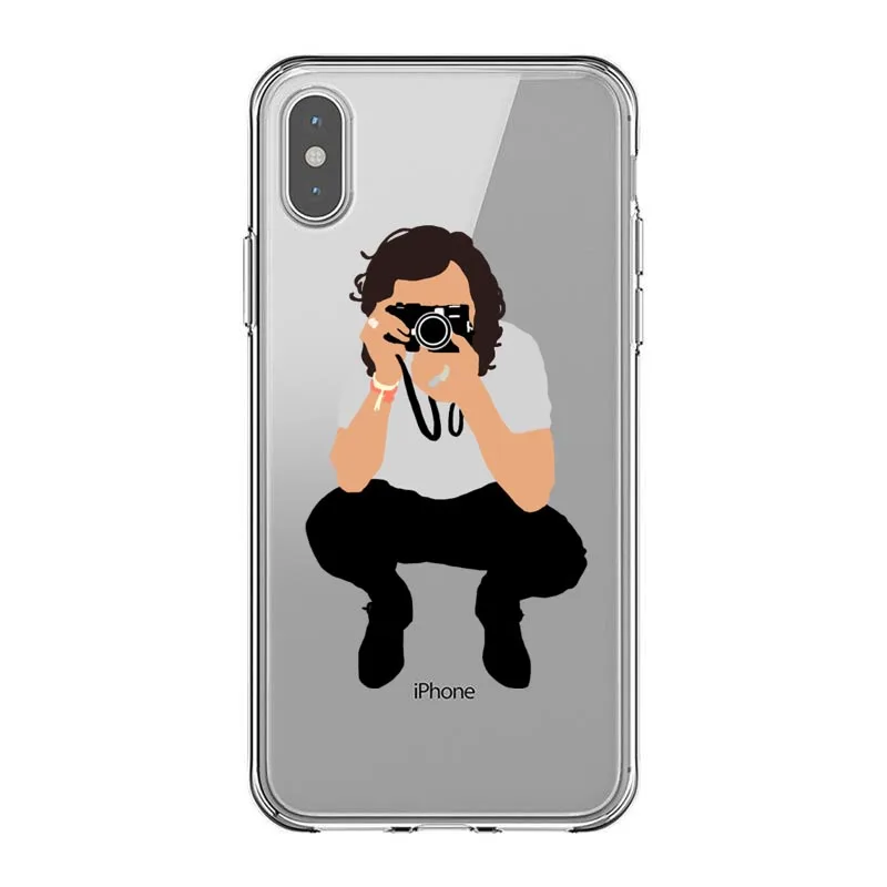 Чехлы для телефонов One Direction Tattoos Harry Styles для iphone 5S SE 6 6S 7 7Plus 8 8 Plus X XR XS MAX XS мягкий черный Чехол - Цвет: TPU