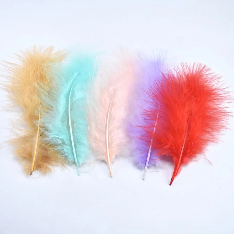 

20Pcs/lot Fluffy Turkey Marabou Feathers for crafts 10-15CM DIY colorful feathers Home party decoration Jewelry Wedding plumes