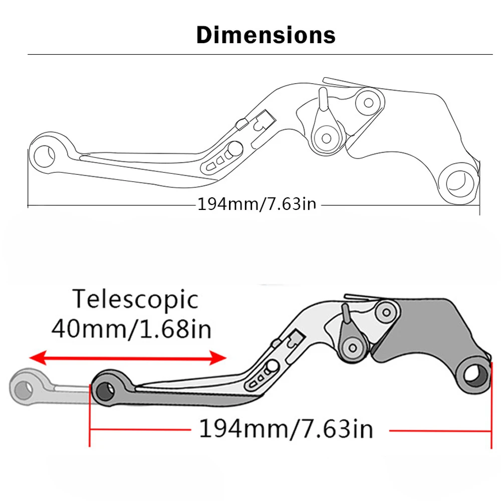 Alavancas de freio para motocicleta, para modelos