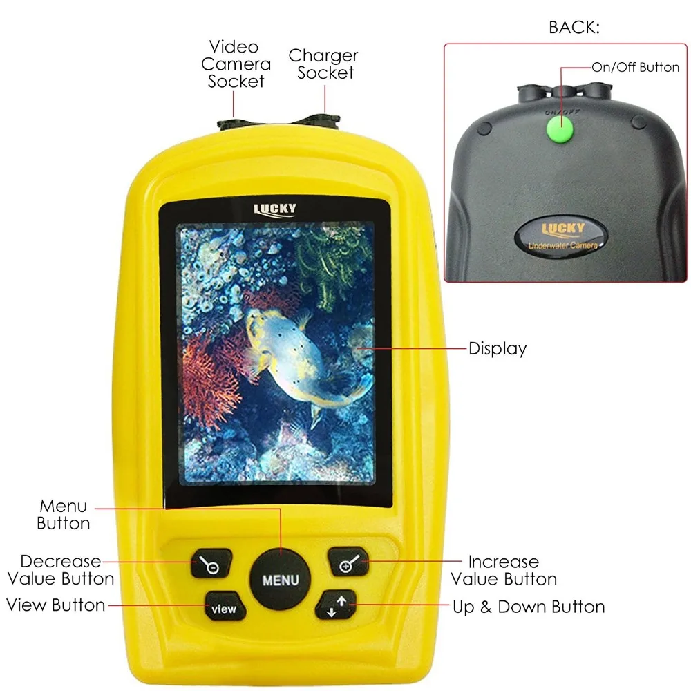 Underwater Hunting Camera For Fishing Inspection System CMD Sensor 3.5 Inch LCD RGB Underwater Camera Monitor Waterproof 20M  (17)